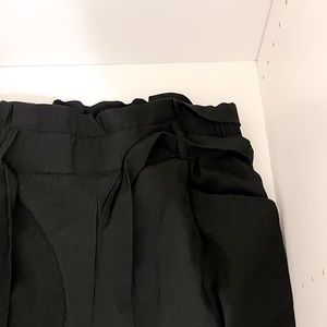 [zara] black paperbag waist trousers size small